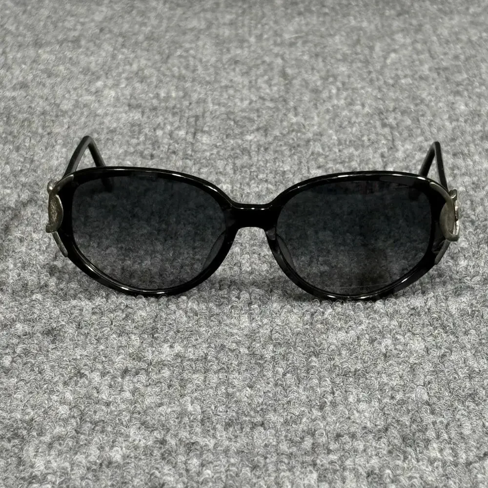 Rocco Original Sunglasses Womens Black Oval Gray Lens CR 39 UVB UVA Tinted